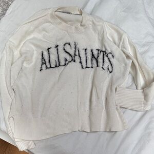 All Saints Cream Knit Sweater